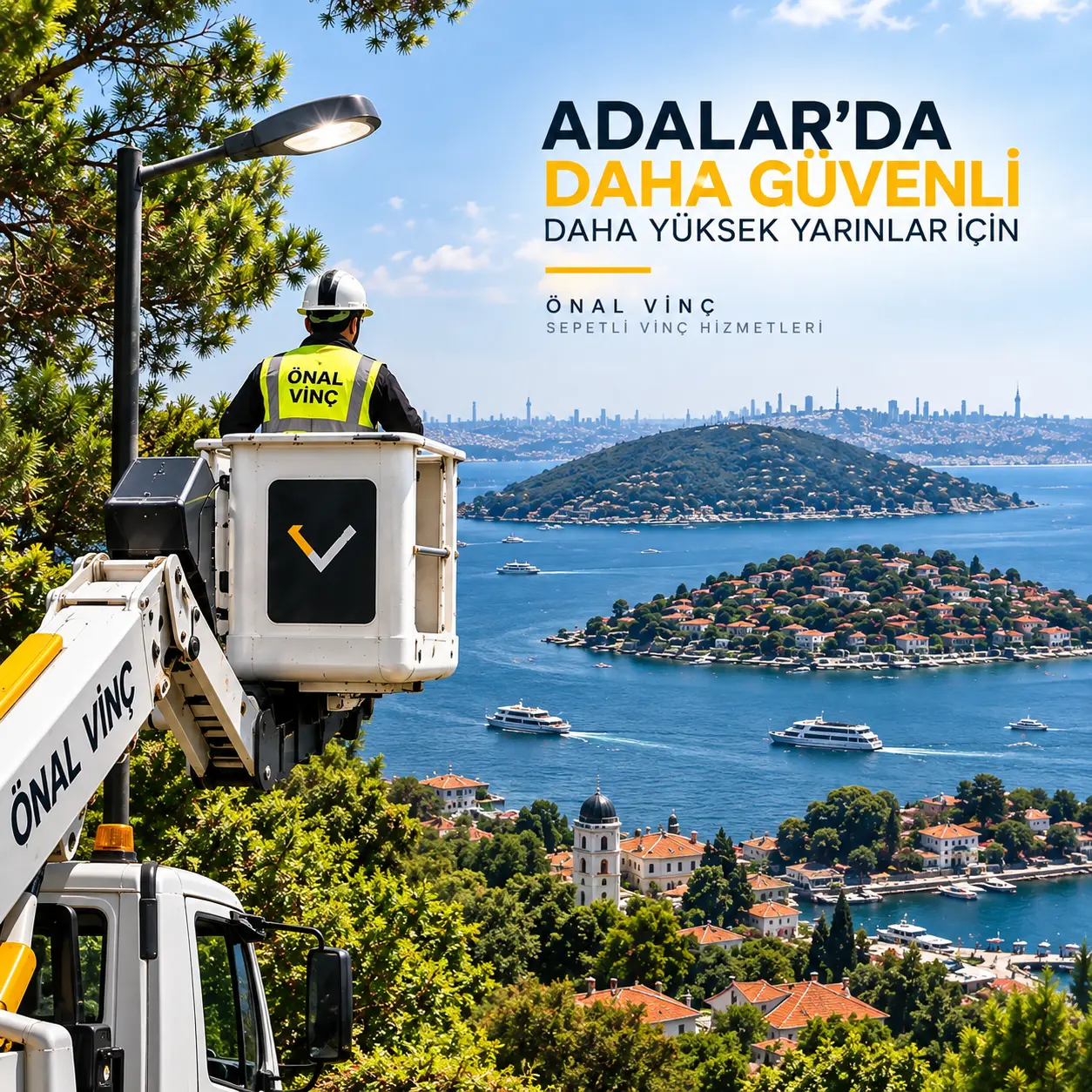 Adalar vinç hizmeti Önal Vinç
