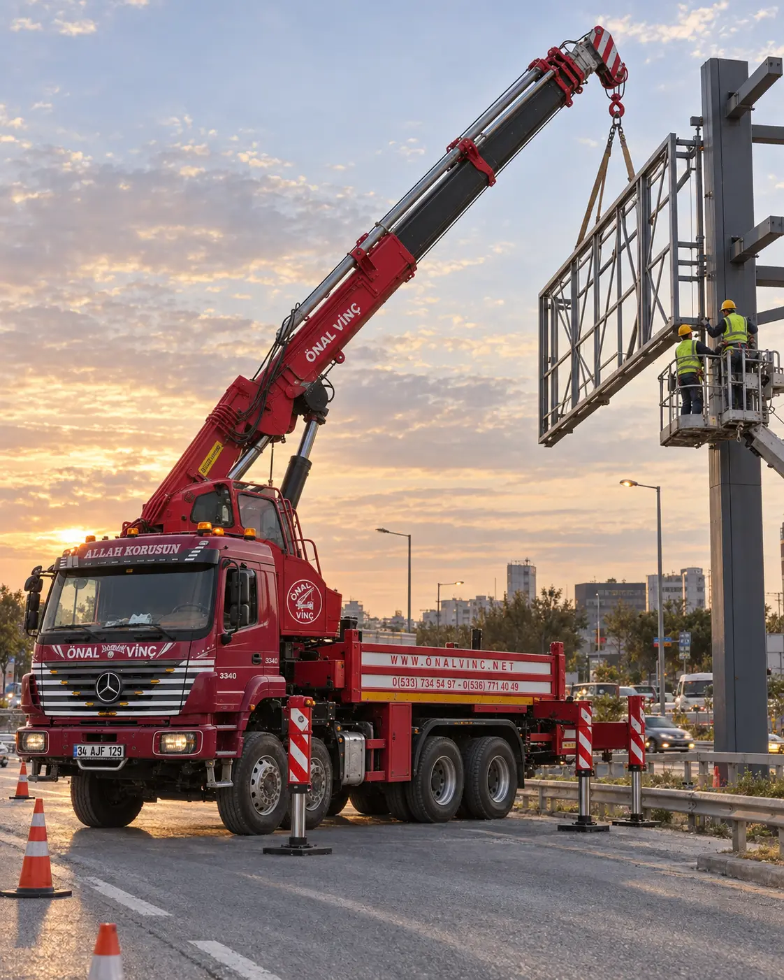 Tabela ve reklam vinç uygulamaları